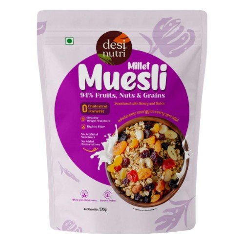 Desi Nutri Millet Muesli 94% Fruits ,Nuts & Grains