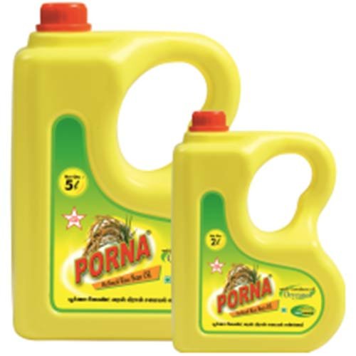 Porna Refind Rice Bran Oil Can